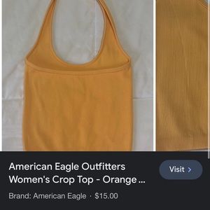American Eagle Outfitters Women's Crop Top in Orange size xs